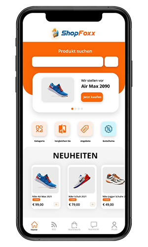 App für Onlineshop