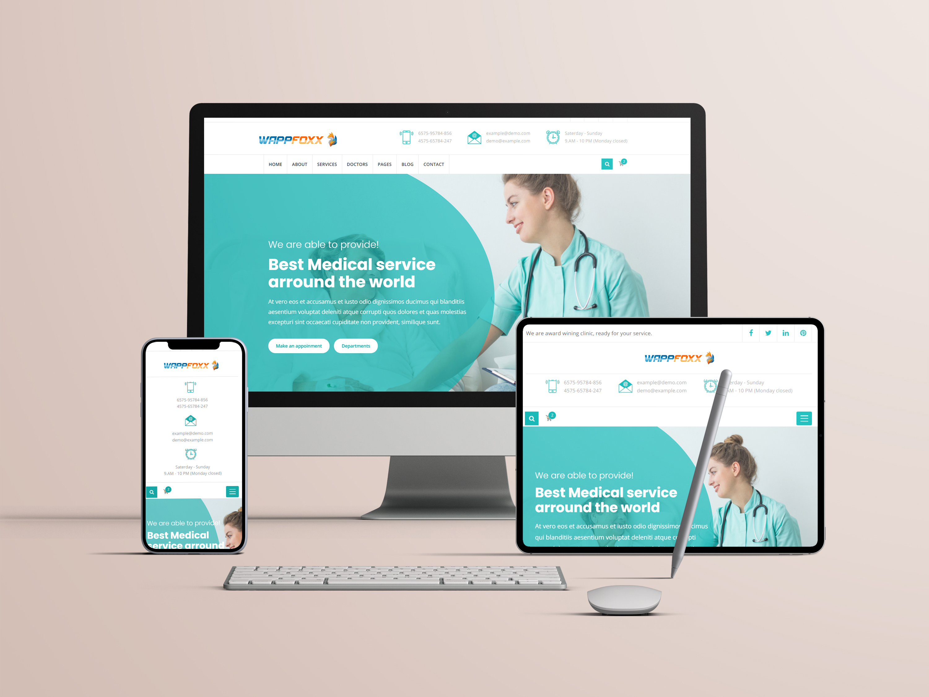 Vorlage Responsives Design Medizin