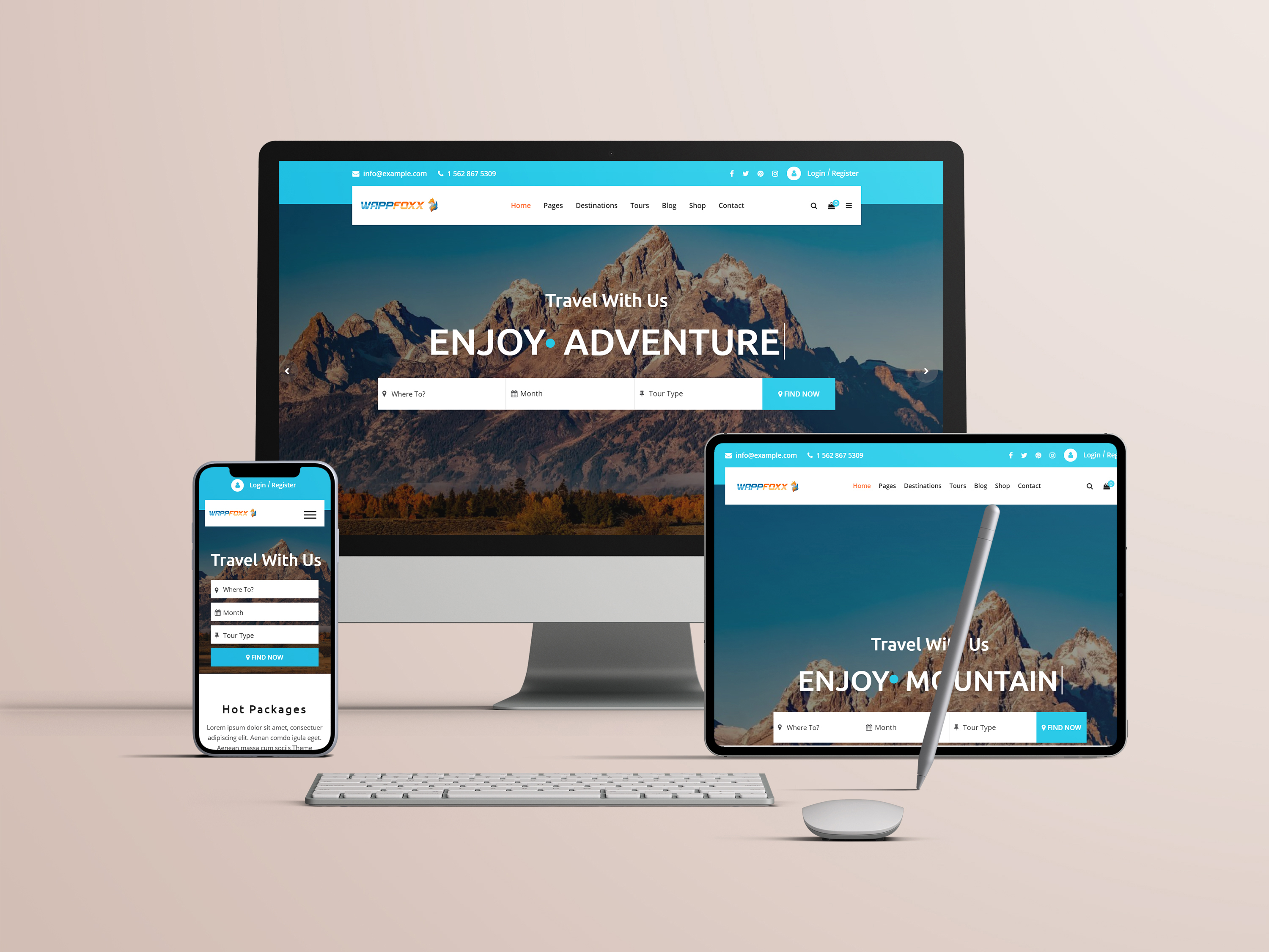 Vorlage Responsives Design Reisebüro
